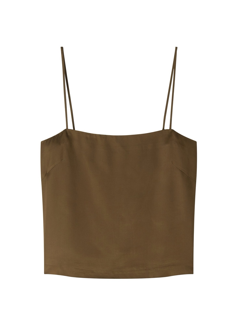 A.P.C. Olive Brown Spaghetti Strap Cami